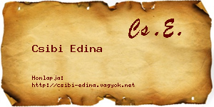 Csibi Edina névjegykártya